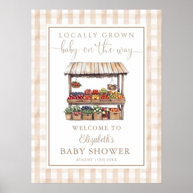Affiche Panneau de bienvenue pour une baby shower Localeme (Devant)