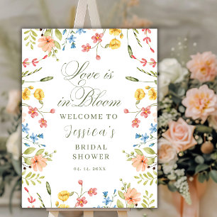 Affiche Panneau de bienvenue pour une baby shower Love in
