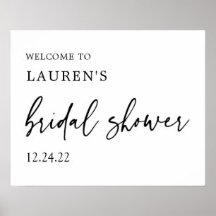 Affiche Panneau de bienvenue pour une baby shower minimali