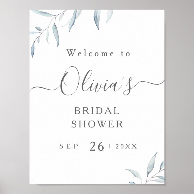 Affiche Panneau de bienvenue pour une baby shower minimali (Devant)