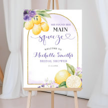 Panneau de bienvenue pour une baby shower Purple f
