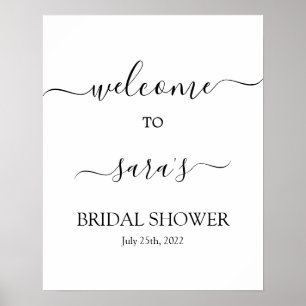 Affiche Panneau de bienvenue pour une baby shower simple e