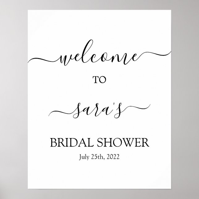 Affiche Panneau de bienvenue pour une baby shower simple e (Devant)
