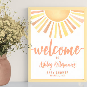 Affiche Panneau de Bienvenue pour une Baby Shower sous le 