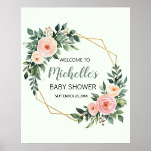 Affiche Panneau de bienvenue pour une baby shower sur le t