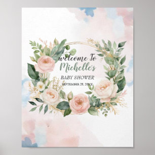 Affiche Panneau de bienvenue pour une baby shower sur le t