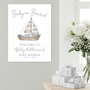 Affiche Panneau de bienvenue pour une baby shower sur le t