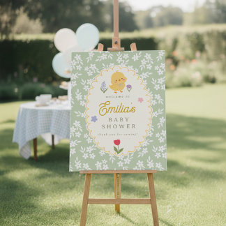 Affiche Panneau de bienvenue pour une baby shower sur le t