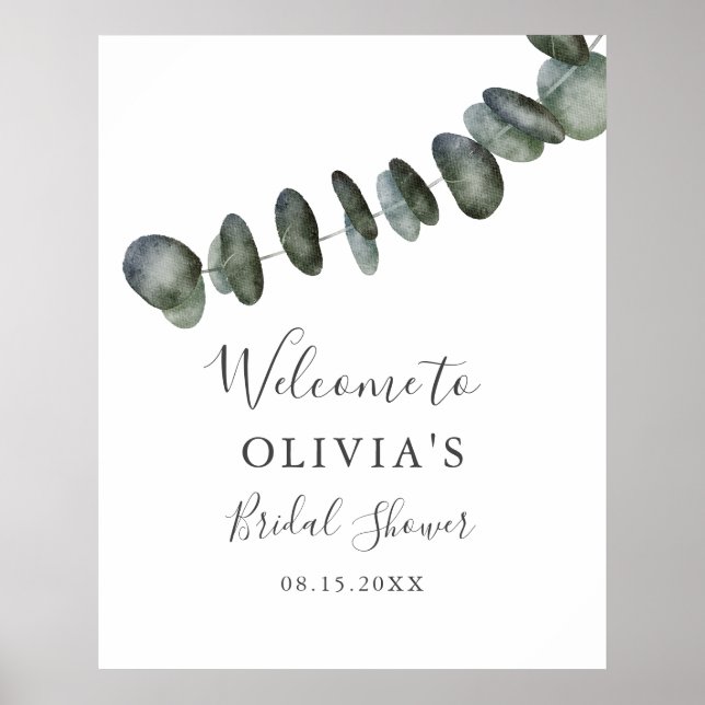 Affiche Panneau de bienvenue pour une baby shower sur le t (Devant)