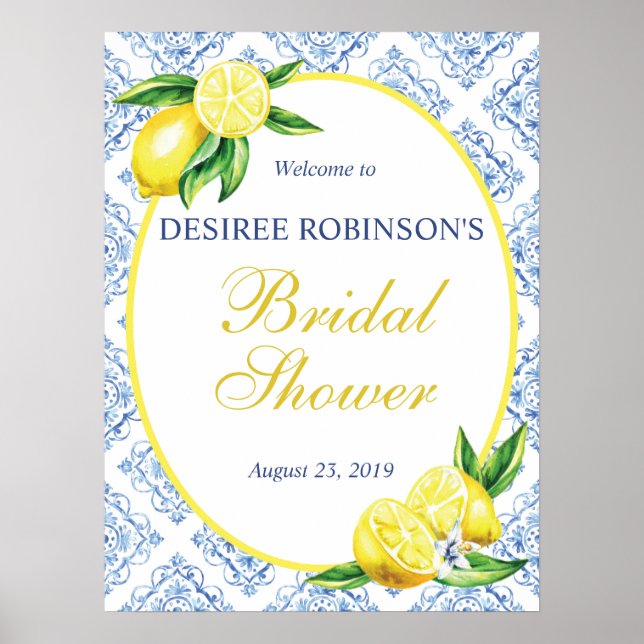 Affiche Panneau de bienvenue pour une Baby Shower sur le t (Devant)