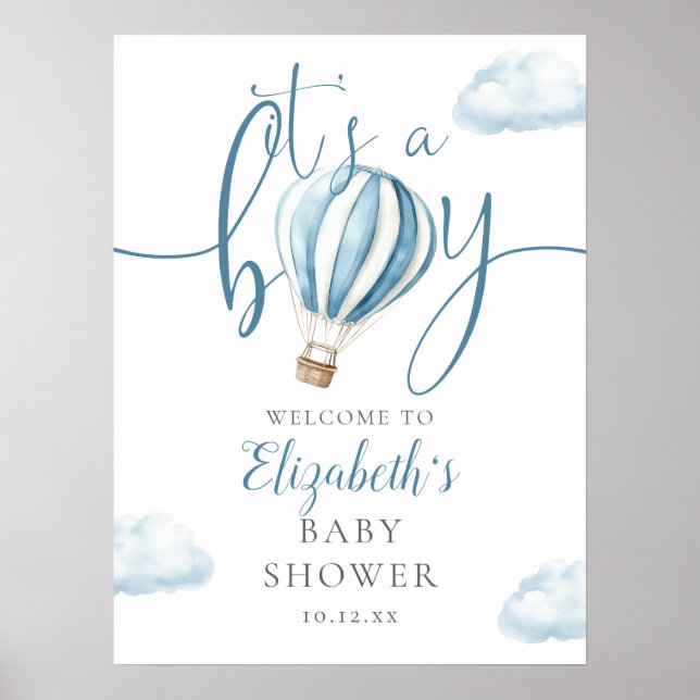 Affiche Panneau de Bienvenue pour une Baby Shower Thème Mo (Devant)
