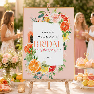 Affiche Panneau de Bienvenue pour une Baby Shower Tropical