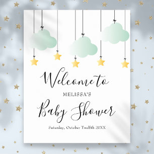 Affiche Panneau de bienvenue pour une baby shower Twinkle 