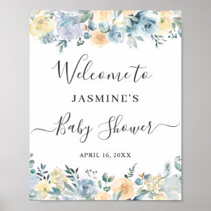 Affiche Panneau de bienvenue pour une baby shower Vanille