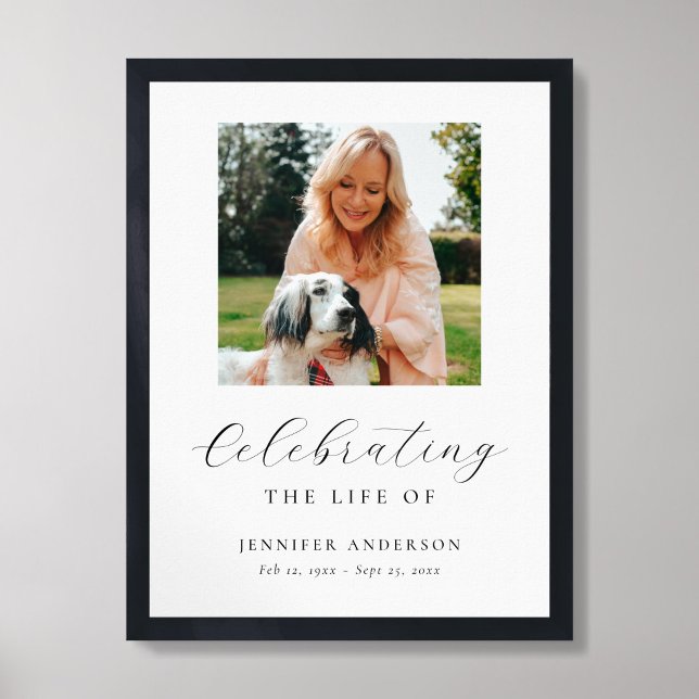 Affiche Panneau de bienvenue pour une célébration de vie f (Framed)