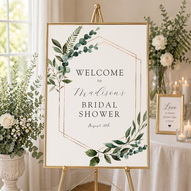 Affiche Panneau de bienvenue pour une douche de mariage à  (Créateur téléchargé)