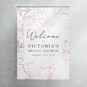 Affiche Panneau de bienvenue pour une douche de mariage à