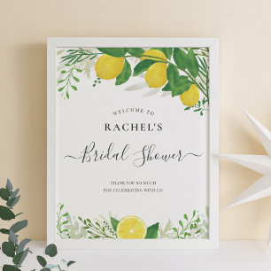 Affiche Panneau de bienvenue pour une douche de mariage au