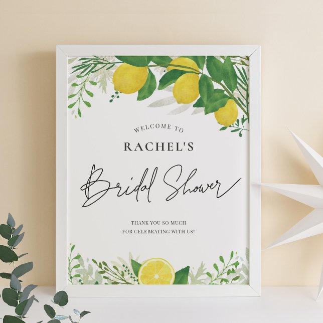 Affiche Panneau de bienvenue pour une douche de mariage au (Créateur téléchargé)