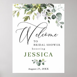 Affiche Panneau de bienvenue pour une douche de mariée à l