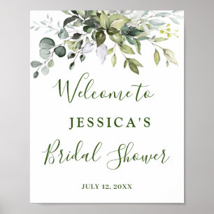 Affiche Panneau de bienvenue pour une douche de mariée à l