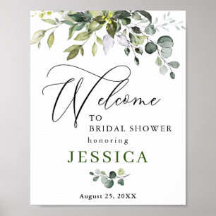 Affiche Panneau de bienvenue pour une douche de mariée à l