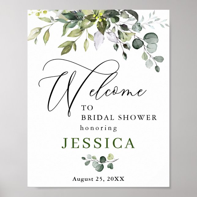 Affiche Panneau de bienvenue pour une douche de mariée à l (Devant)