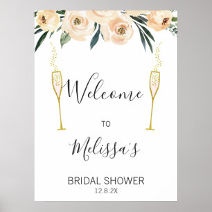 Affiche Panneau de bienvenue pour une douche de mariée ave