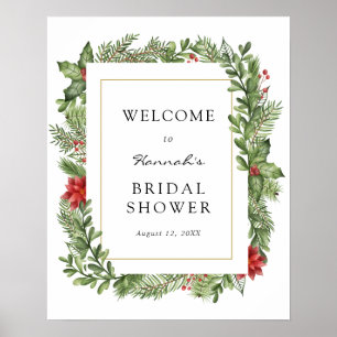 Affiche Panneau de bienvenue pour une douche de mariée ave