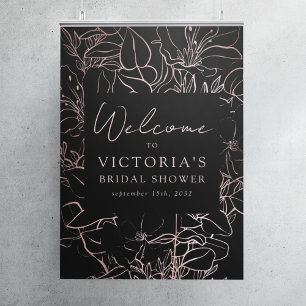 Affiche Panneau de bienvenue pour une douche de mariée en
