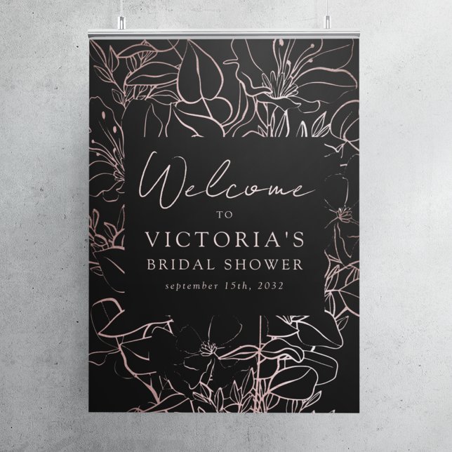 Affiche Panneau de bienvenue pour une douche de mariée en  (Créateur téléchargé)