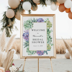 Affiche Panneau de bienvenue pour une douche de mariée suc