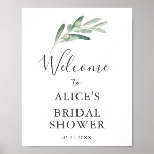 Affiche Panneau de bienvenue pour une douche de mariée sur