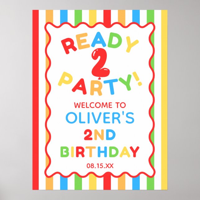 Affiche Panneau de bienvenue pour une fête d'anniversaire  (Devant)