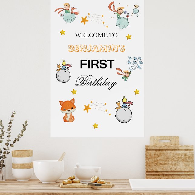 Affiche Panneau de bienvenue pour une fête d'anniversaire  (Cuisine)