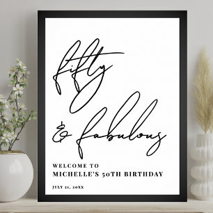 Affiche Panneau de bienvenue pour une fête d'anniversaire 