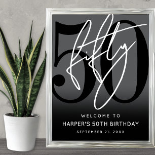 Affiche Panneau de bienvenue pour une fête d'anniversaire
