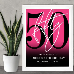 Affiche Panneau de bienvenue pour une fête d'anniversaire