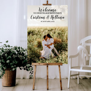 Affiche Panneau de bienvenue pour une fête de fiançailles 