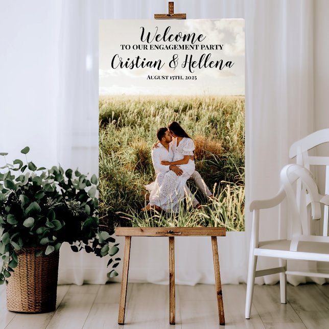 Affiche Panneau de bienvenue pour une fête de fiançailles  (Créateur téléchargé)