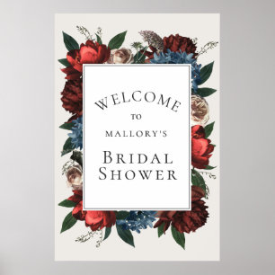 Affiche Panneau de bienvenue pour une fête de mariage avec