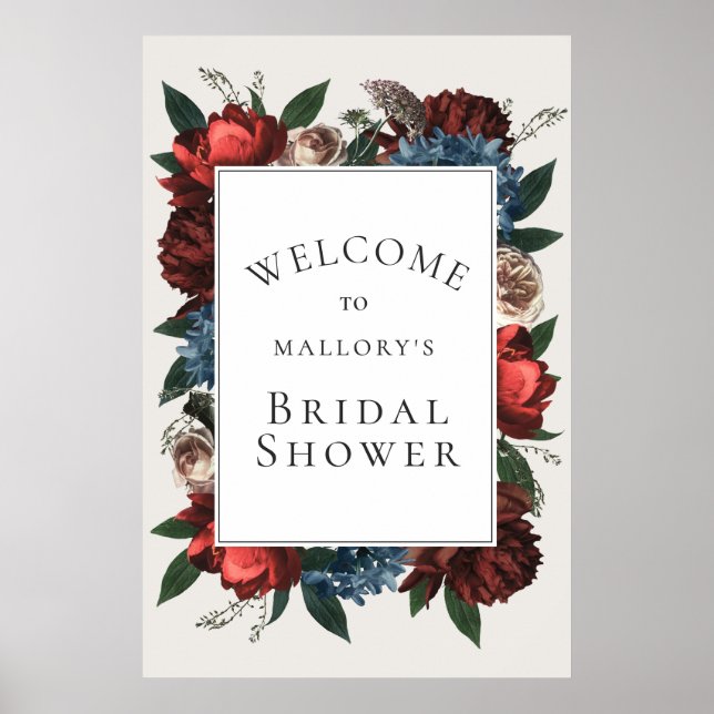 Affiche Panneau de bienvenue pour une fête de mariage avec (Devant)