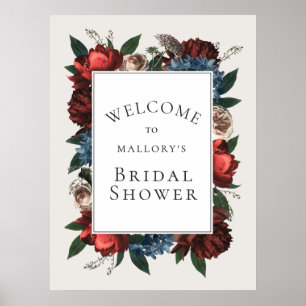 Affiche Panneau de bienvenue pour une fête de mariage avec