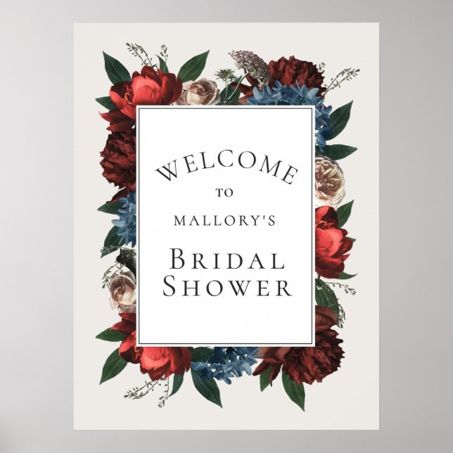 Affiche Panneau de bienvenue pour une fête de mariage avec (Devant)