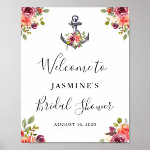 Affiche Panneau de bienvenue pour une fête de mariage avec