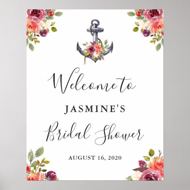 Affiche Panneau de bienvenue pour une fête de mariage avec (Devant)