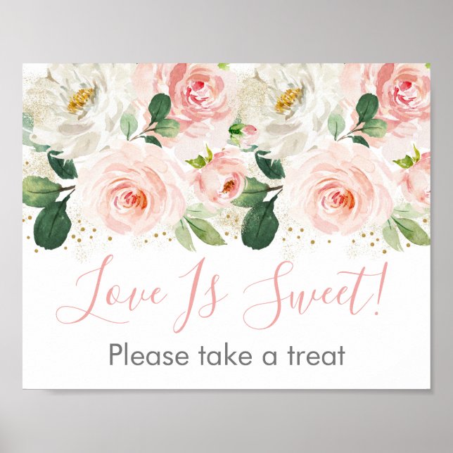 Affiche Panneau de bienvenue pour une fête de mariage flor (Devant)
