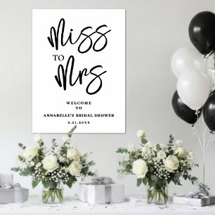 Affiche Panneau de bienvenue pour une fête de mariage simp