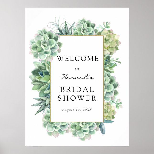 Affiche Panneau de bienvenue pour une fête de mariage succ (Devant)