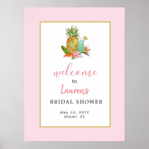 Affiche Panneau de bienvenue pour une fête de mariage thèm